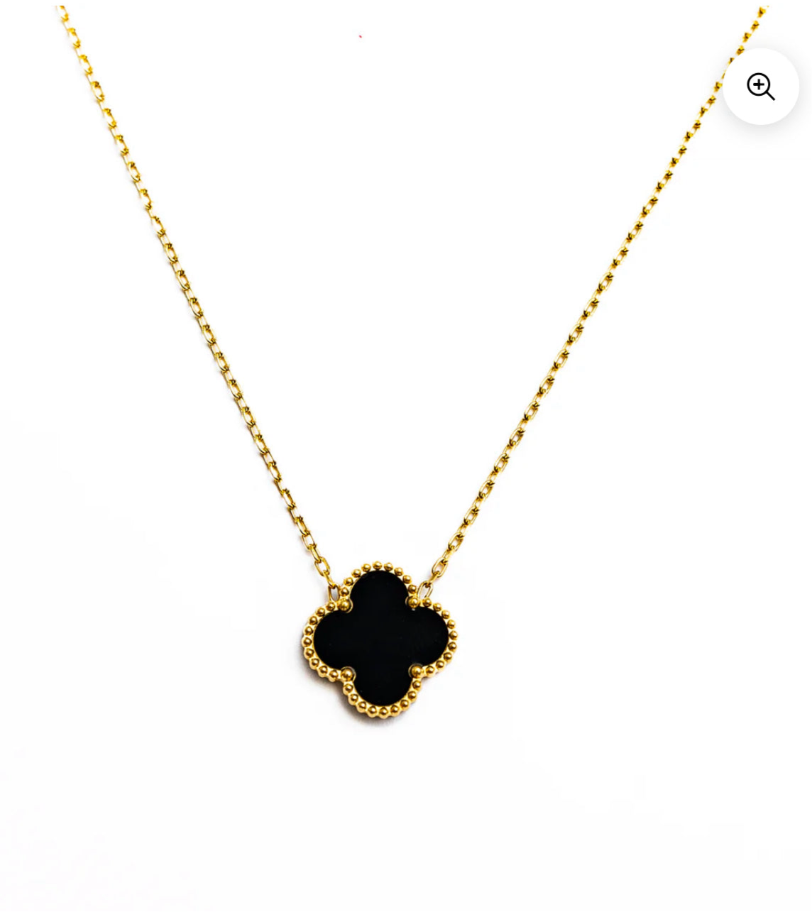Black charm necklace