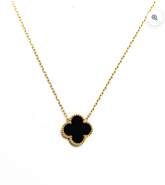 Black charm necklace