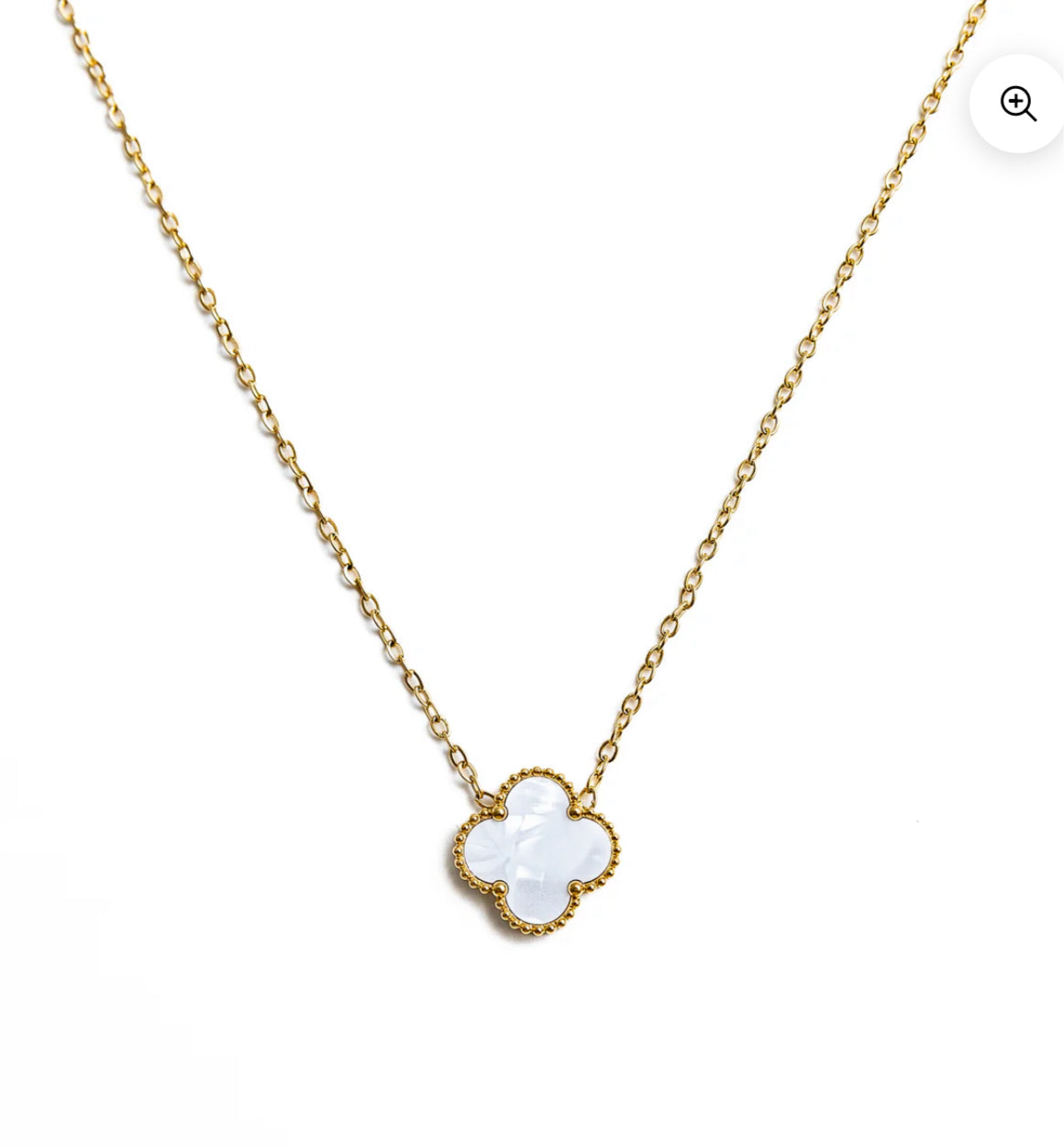 White charm necklace
