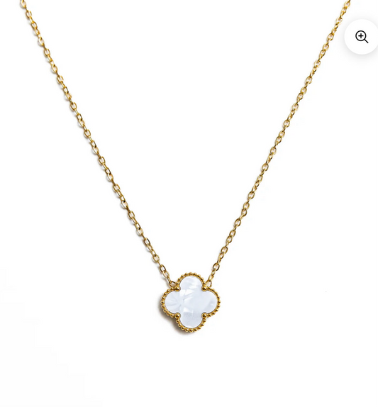 White charm necklace