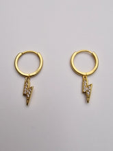 Load image into Gallery viewer, Lightning Huggie Earrings

