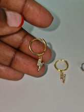Load image into Gallery viewer, Lightning Huggie Earrings
