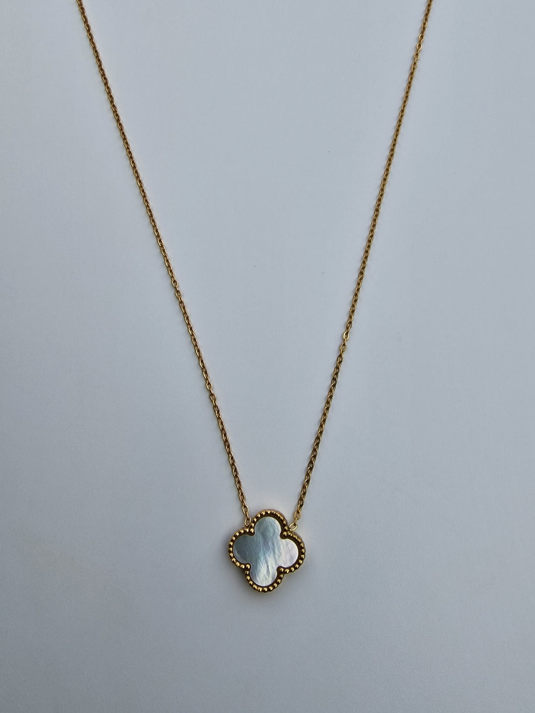 White charm necklace