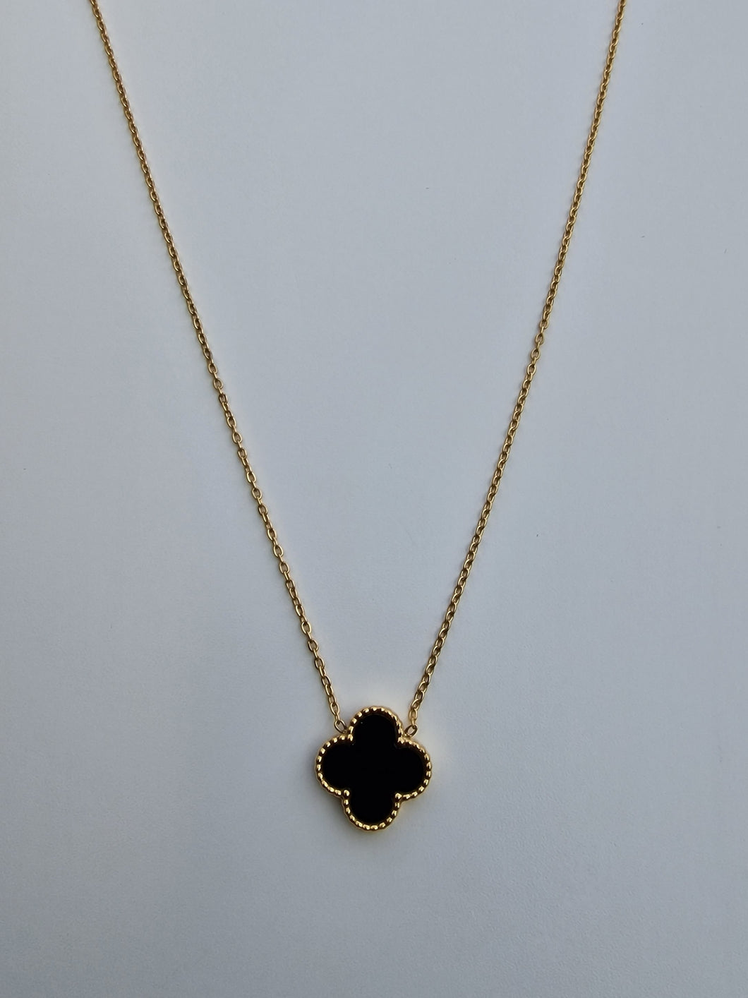 Black charm necklace