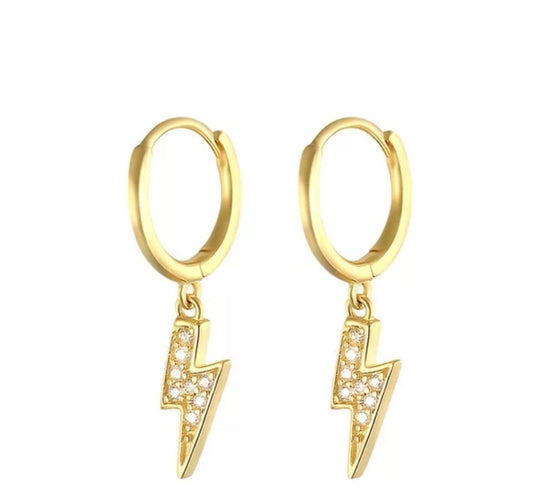 Lightning Huggie Earrings