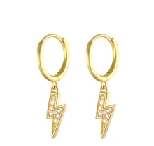 Load image into Gallery viewer, Lightning Huggie Earrings
